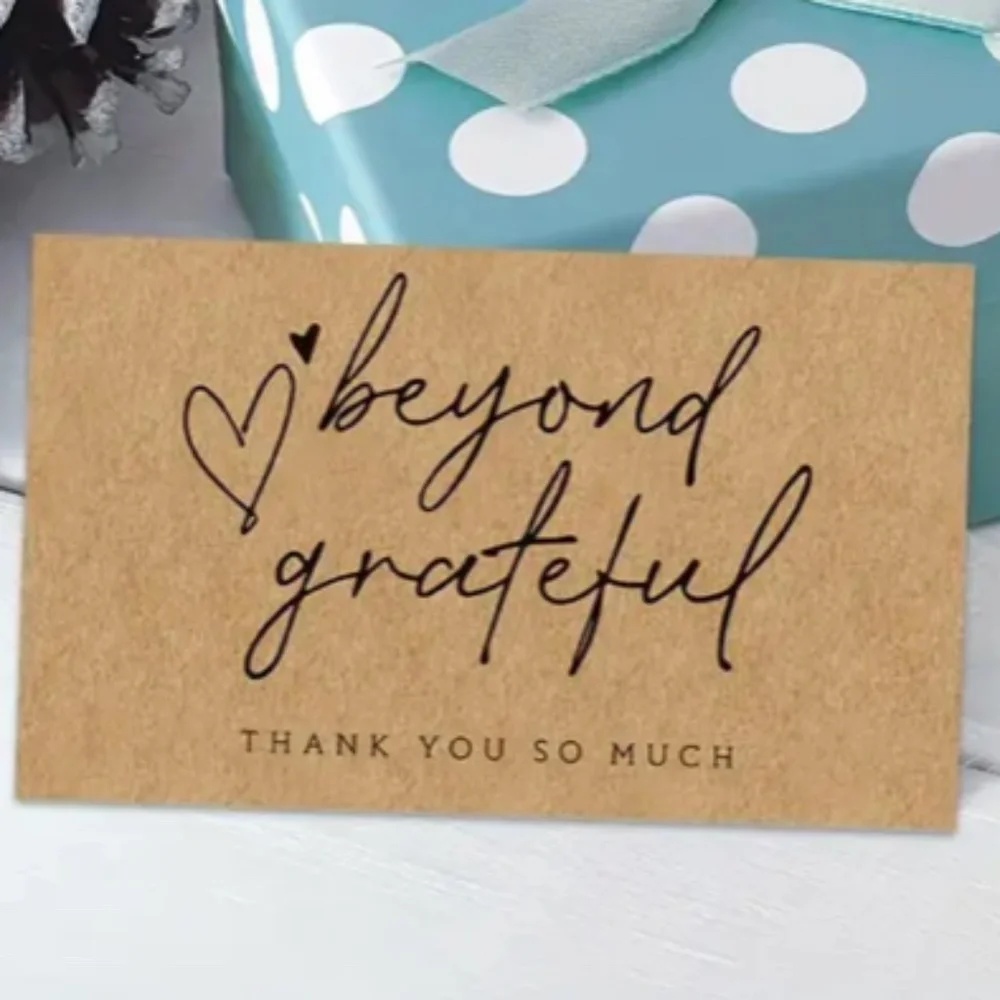 NEW 30 PCS BEYOND GRATEFUL THANK YOU SO MUCH APPRECIATION PAPER BUSINESS CARDS